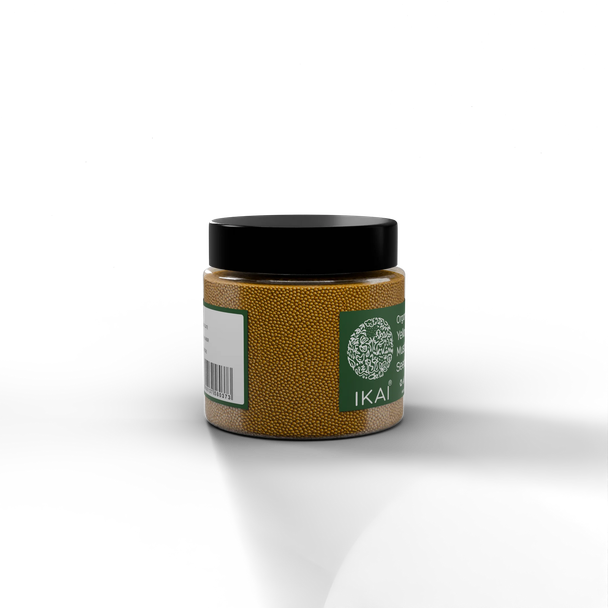 Organic Yellow Mustard Seeds by IKAI Organics|50gm|0.11 lbs