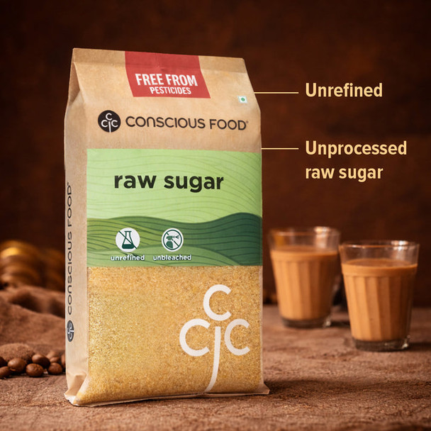 Raw Sugar / Khandsari by Conscious Food|1000gm|2.2 lbs