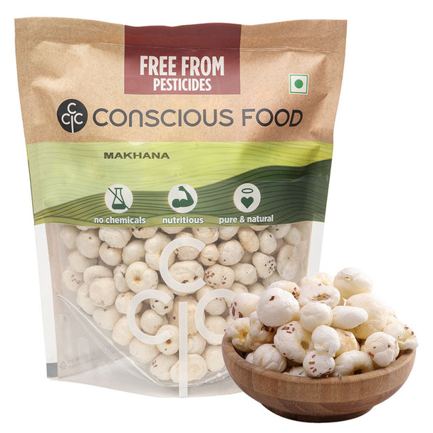 Raw Makhana by Conscious Food|50gm|0.11 lbs