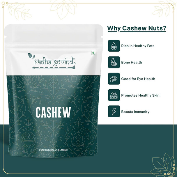 Organic Cashew Nut | Kaju by Radha Govind|500gm|1.1 lbs