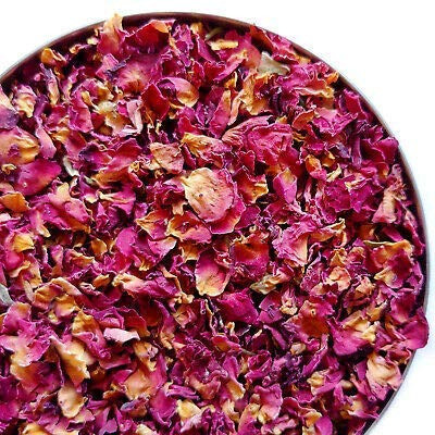 Organic Sun Dried Rose Petals | Gulab Patti | Edible for Food and for Beautiful Hair & Skin by Radha Govind|200gm|0.44 lbs