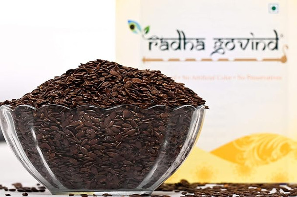 Organic Flax Seeds | Diet Food for Weight Loss, Certified Organic by Radha Govind|700gm|1.54 lbs