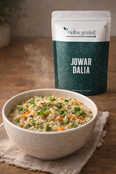 Organic Jowar Dalia by Radha Govind|500gm|1.1 lbs