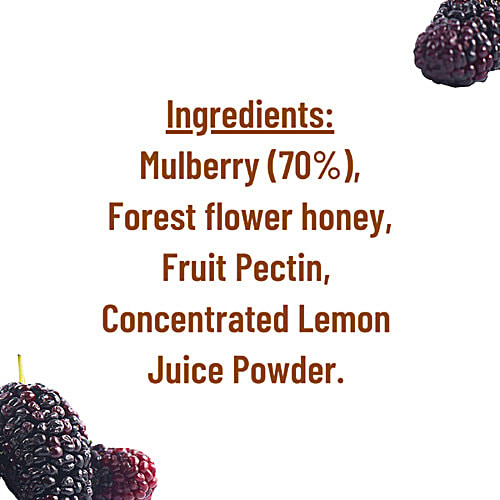 Eatopia-Sugar Free Mulberry Honey Jam | 100% Pure & Natural | Healthy Jam for Kids & Adults | No Added Flavours & Preservatives | 70% Real Mulberries | Sweetness from Real Fruits & Honey |240gm|0.53 lbs