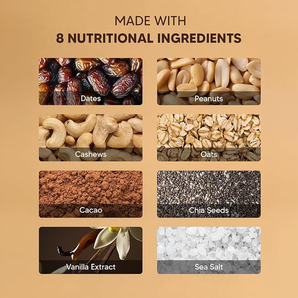 EAT BETTER CO-Peanut & Chocolate Sugar-Free Laddoos | Energy-Bar Replacement | 95% Dry-Fruits | High Protein & Instant Energy - Healthy Chocolate, No Added Sugar|40gm|0.09 lbs