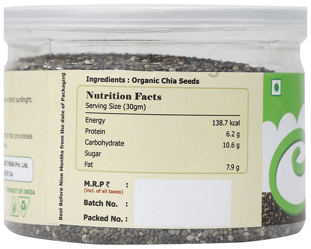 ELWORLD ORGANIC Chia Seeds by EL WORLD|160gm|0.35 lbs
