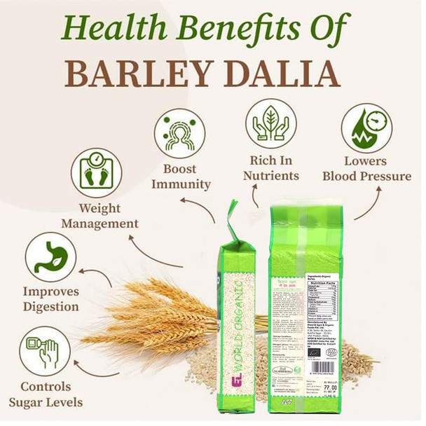 ELWORLD ORGANIC Barley Dalia by EL WORLD|500gm|1.1 lbs