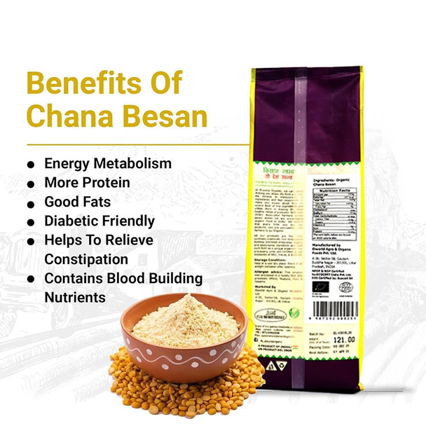 ELWORLD ORGANIC Chana Besan by EL WORLD|500gm|1.1 lbs