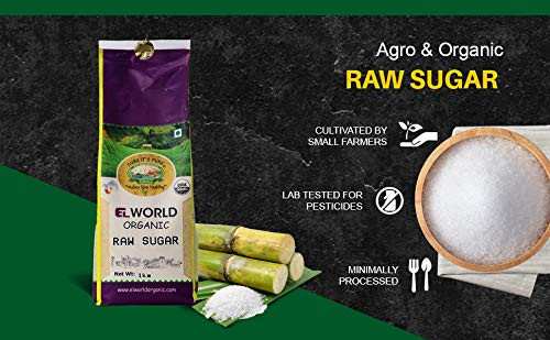 ELWORLD ORGANIC Raw Sugar - Can Be Used In Any Dish, Provides Energy by EL WORLD|1000gm|2.2 lbs