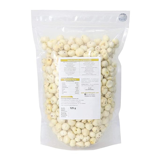 ELWORLD ORGANIC Natural Makhana by EL WORLD|125gm|0.28 lbs