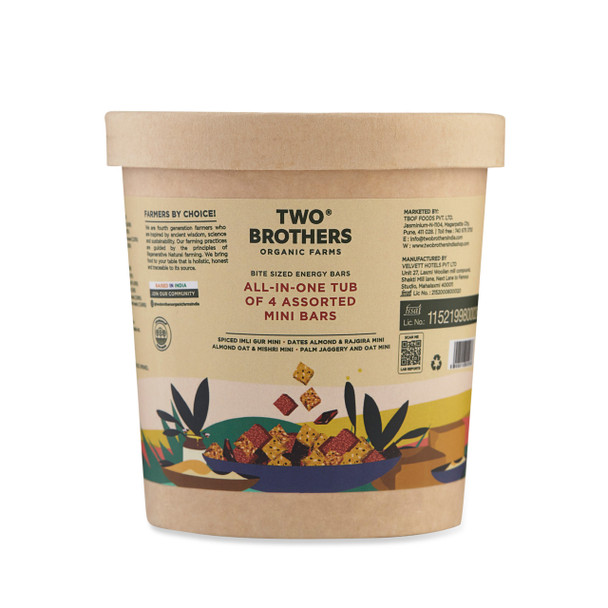 Copy of TWO BROTHERS ORGANIC FARMS All In One Tub Of Assorted Mini Bars|200 g