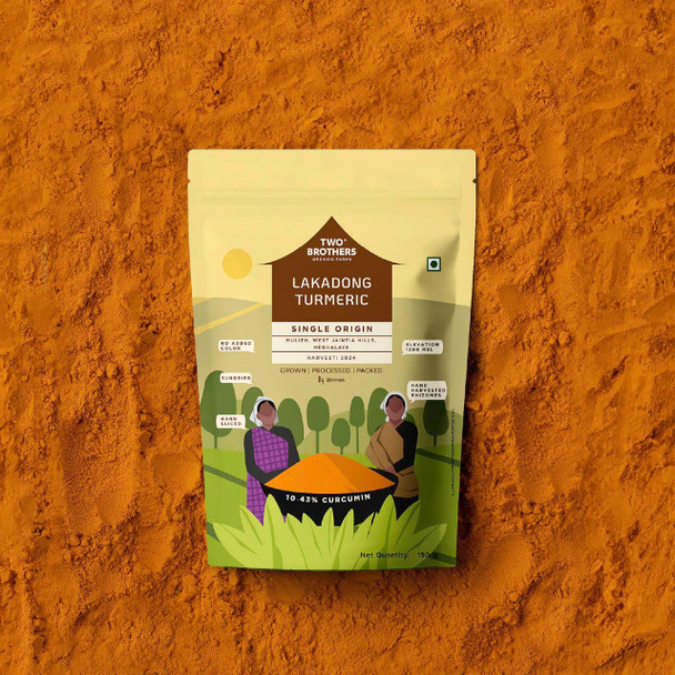 Copy of TWO BROTHERS ORGANIC FARMS Single Origin Lakadong Turmeric Powder|150 g