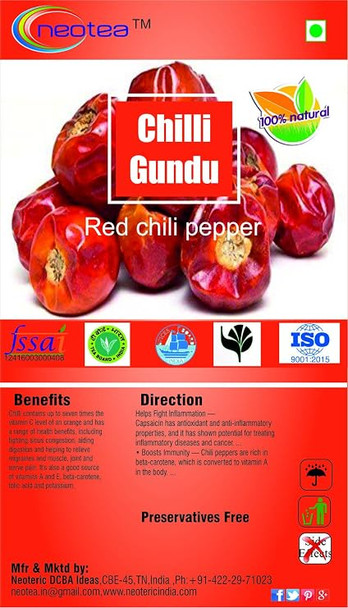 Neotea Chilli Gundu by |250gm|0.55 lbs