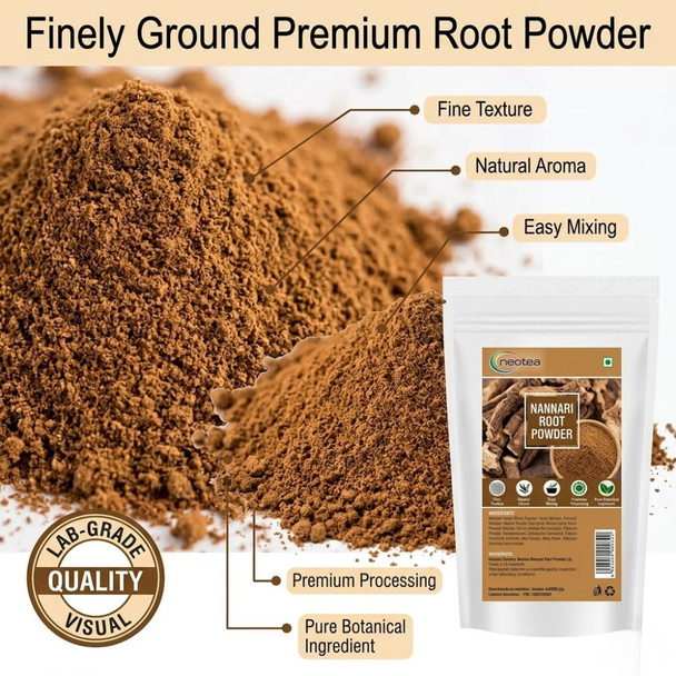 Neotea Nannari Root Powder |300gm|0.66 lbs