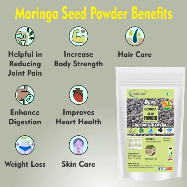Neotea Moringa Seed Powder |300gm|0.66 lbs