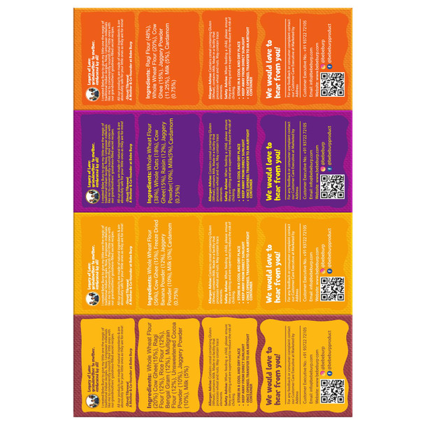 Bebe Burp Ragi, Wheat, Oats and Raisin Cookies Combo pack of 4 |600gm|1.32 lbs