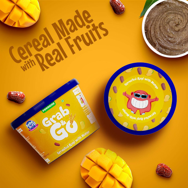 Bebe Burp Sprouted Ragi with Mango Travel Pack of 4 |120gm|0.26 lbs