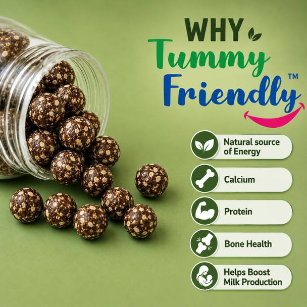 Tummy Friendly Lactation Laddoos – Moringa & Sesame Seeds   |250gm|0.55 lbs