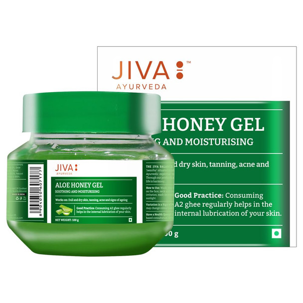 Jiva Aloe Honey Gel Pack of 1   |100gm|0.22 lbs