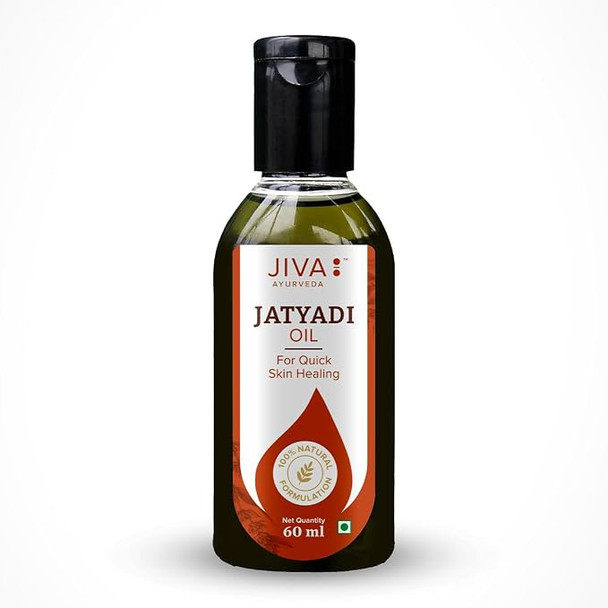 Jiva Jatyadi Oil Heals Wounds & Stops Bleeding Pack of 1   |60gm|0.13 lbs
