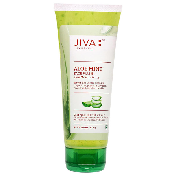 Jiva Aloe Mint Facewash Pack of 1   |100gm|0.22 lbs
