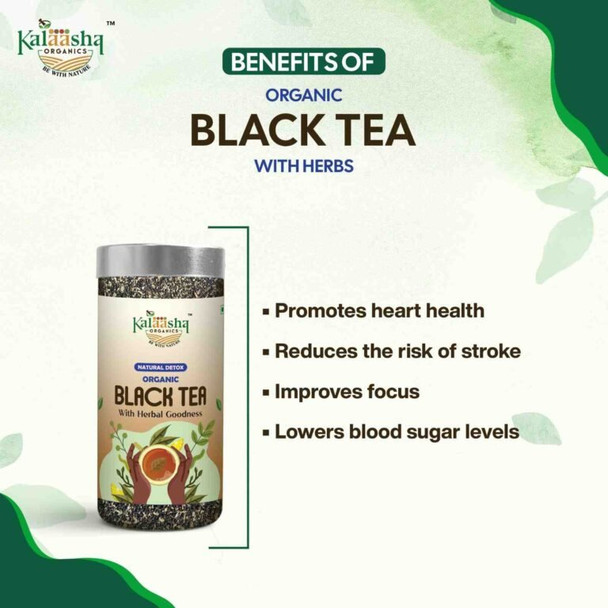 Kalaasha Organics - Organic Black Tea   |100gm|0.22 lbs