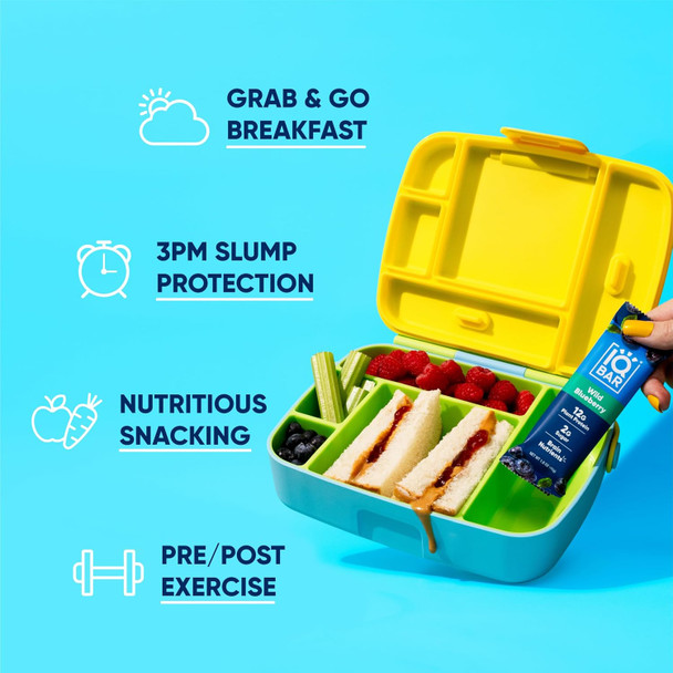 IQBAR Wild Blueberry | Brain + Body Keto Protein Bars - 12 Bar Pack by IQBAR|540gm|1.19 lbs