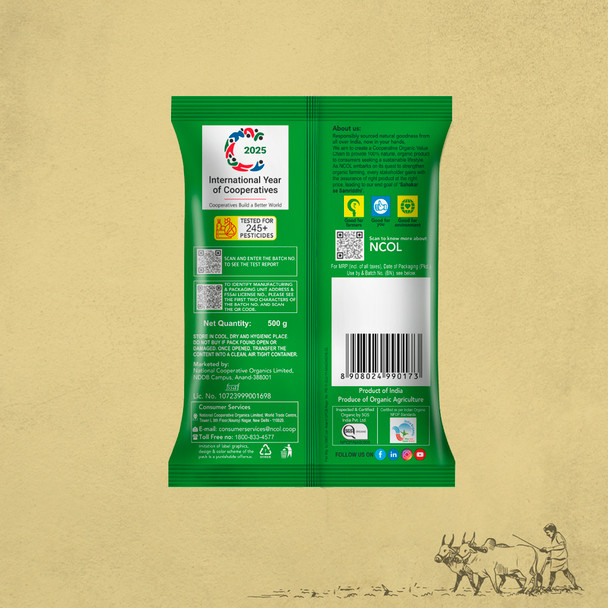 Bharat Organics Unpolished Urad Dhuli |500gm|1.1 lbs
