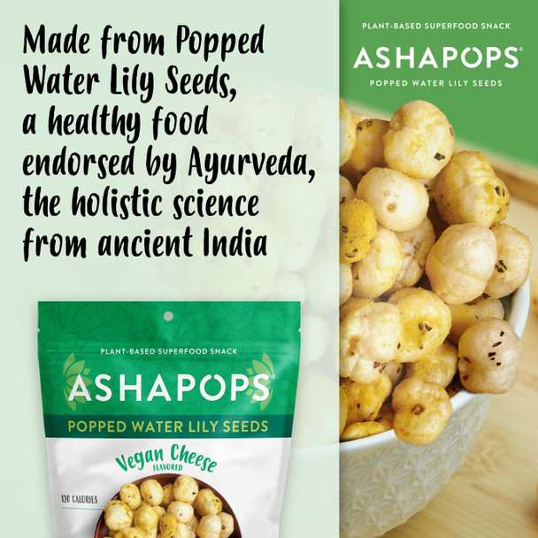 AshaPops - Vegan Cheese - Popped Water Lily Seeds |28gm|0.06 lbs