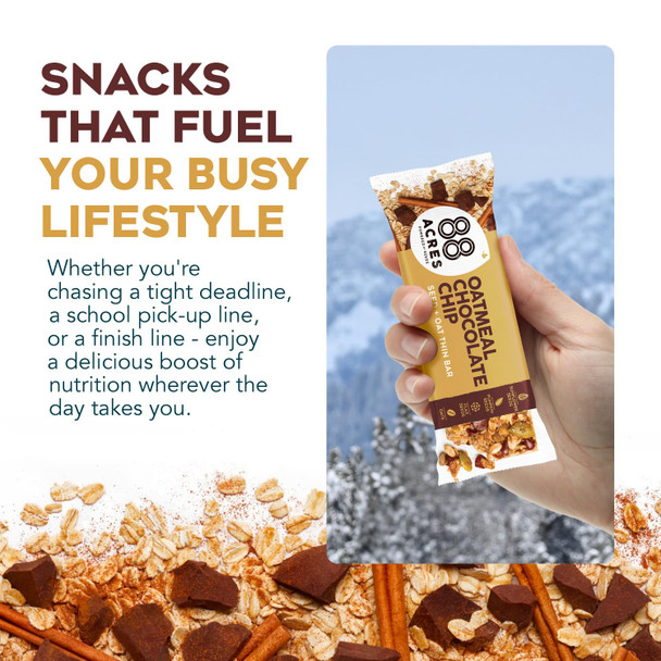 88 Acres Oatmeal Chocolate Chip Seed + Oat Bar |45gm|0.1 lbs