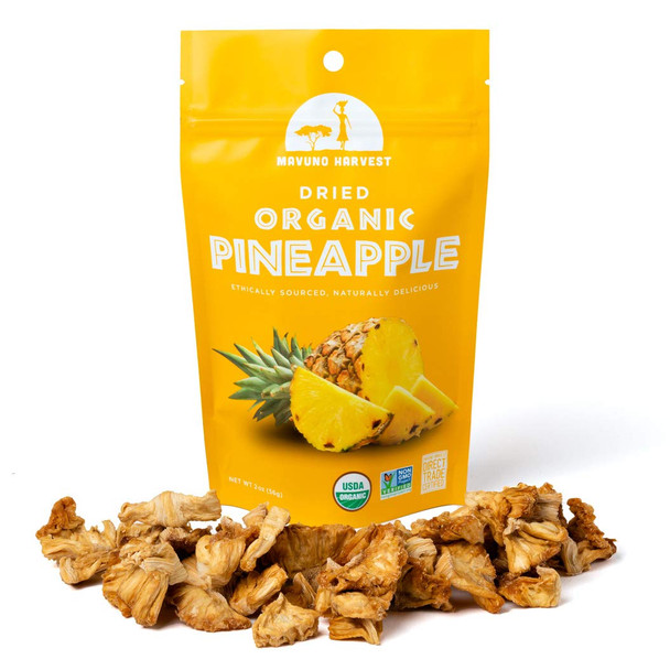 Mavuno Harvest Organic Dried Pineapple |56gm|0.12 lbs