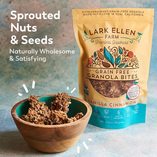 Lark Ellen Farm Vanilla Cinnamon Organic Sprouted Granola |227gm|0.5 lbs