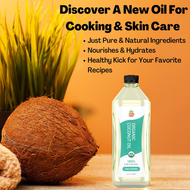 Spicy Organic – Organic Coconut Oil – 34 fl oz by Spicy Organic|1005gm|2.22 lbs