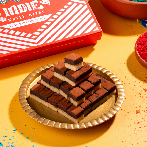 Bombay Sweet Shop  Indie Bites – Dark Chocolate Kaju Katli | 140gm | 0.31 lbs