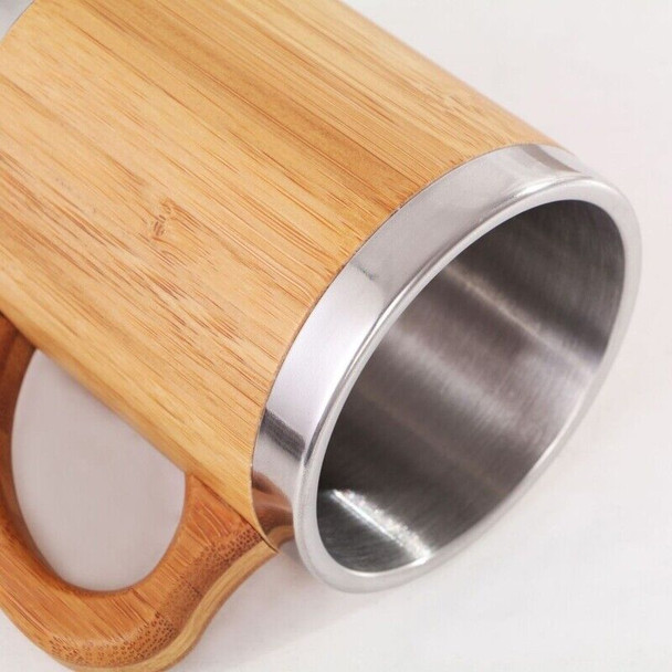 Bamboo India  – Bamboo Thermos Coffee Mug | 130gm | 0.29 lbs