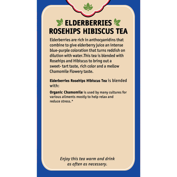 Herbal Cup - Elderberries Tea Organic Rosehips Hibiscus | 25gm | 0.06 lbs