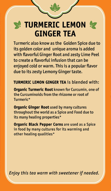 Herbal Cup - Turmeric Lemon Ginger Organic Tea | 25gm | 0.06 lbs