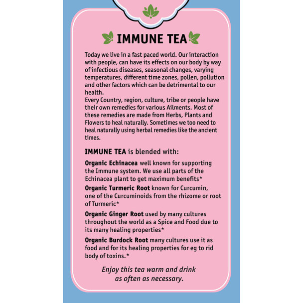 Herbal Cup - Immune Echinacea Tea - Ayurveda Tea  | 25gm | 0.06 lbs