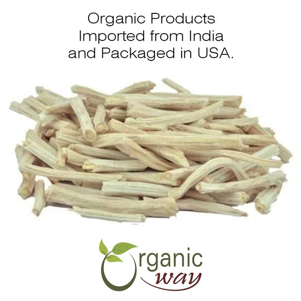 Organic Way - Dried Shatavari Cut & Sifted (Asparagus racemosus) | 454gm | 1.0 lbs
