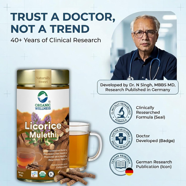Organic Wellness - Licorice Tea | 100gm | 0.22 lbs