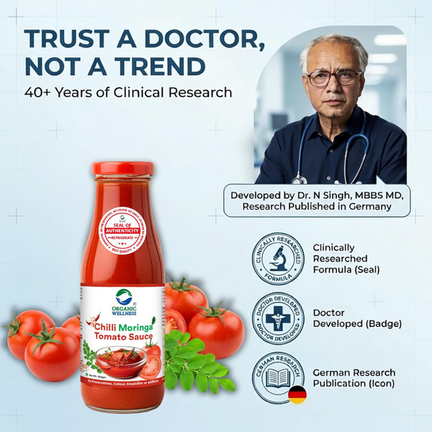 Organic Wellness - Chilli Moringa Tomato Sauce | 350ml | 11.83 oz