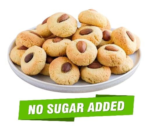 Healthify - Diabetic Almond Cookies | Sugar-Free Biscuits | Low GI | No Maida | High Protein | Digestive & Healthy Snack for Diabetics | Baked with Ayurvedic Ingredients | 50gm | 0.11 lbs