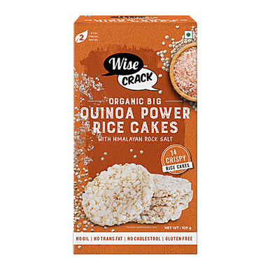 Wise Crack Organic Big Quinoa Power Rice Cakes with Himalayan Rock