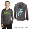 Youth Long Sleeve Hooded Performance Shirt (Lake)
