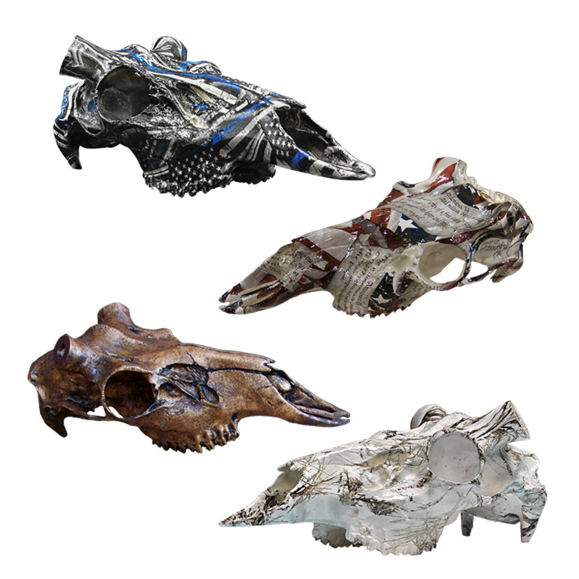 deer skull motorcycle helmet Wall Charmers Large White + Gold Antler Faux Decor - 21 inch Faux Taxidermy Animal Head Wall Decor themed photoshoots Digital LARP Deer Skull Leshen