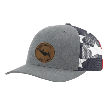 Hat | Richardson 112 Trucker - Gray/Flag (MT Patch)