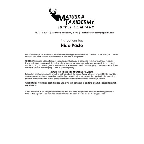 Hide Paste (Powdered)