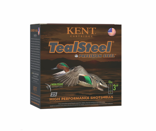 BOX of TealSteel®, 12 GA, 3", 1 1/4 OZ, 1350 FPS, 25 ROUNDS