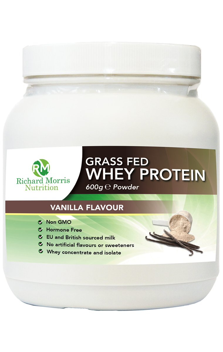 Grass Fed Whey Protein Powder Vanilla Flavour Richard Morris Nutrition