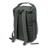 A Canyon Backpack in a dark, textured fabric featuring adjustable shoulder straps and mesh side pockets.